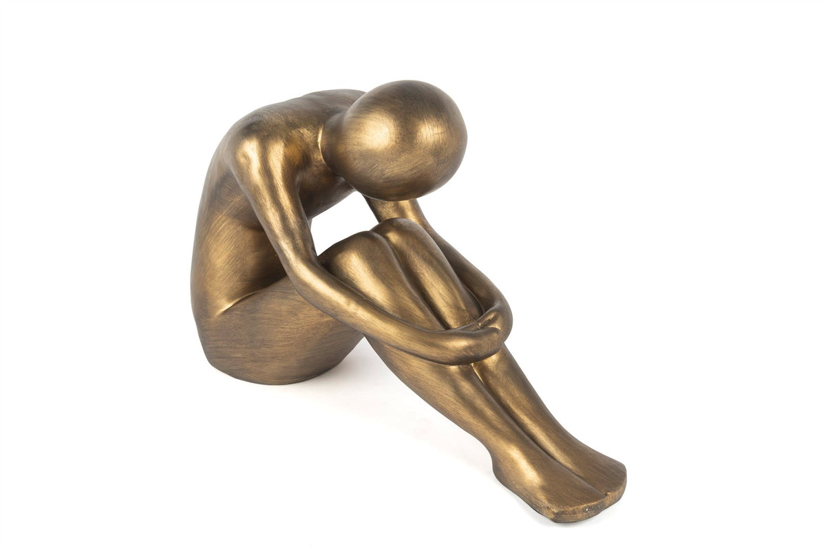 Mikasa Moor Bronz Oturan İnsan Figürü 55x23x38cm