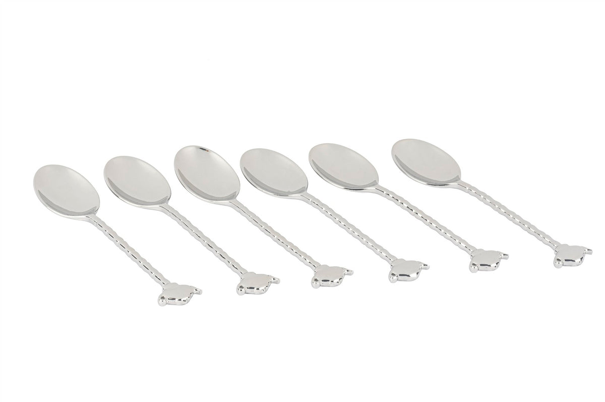 Mikasa Moor Silver 6lı Çaydanlık Figürlü Çay Kaşığı