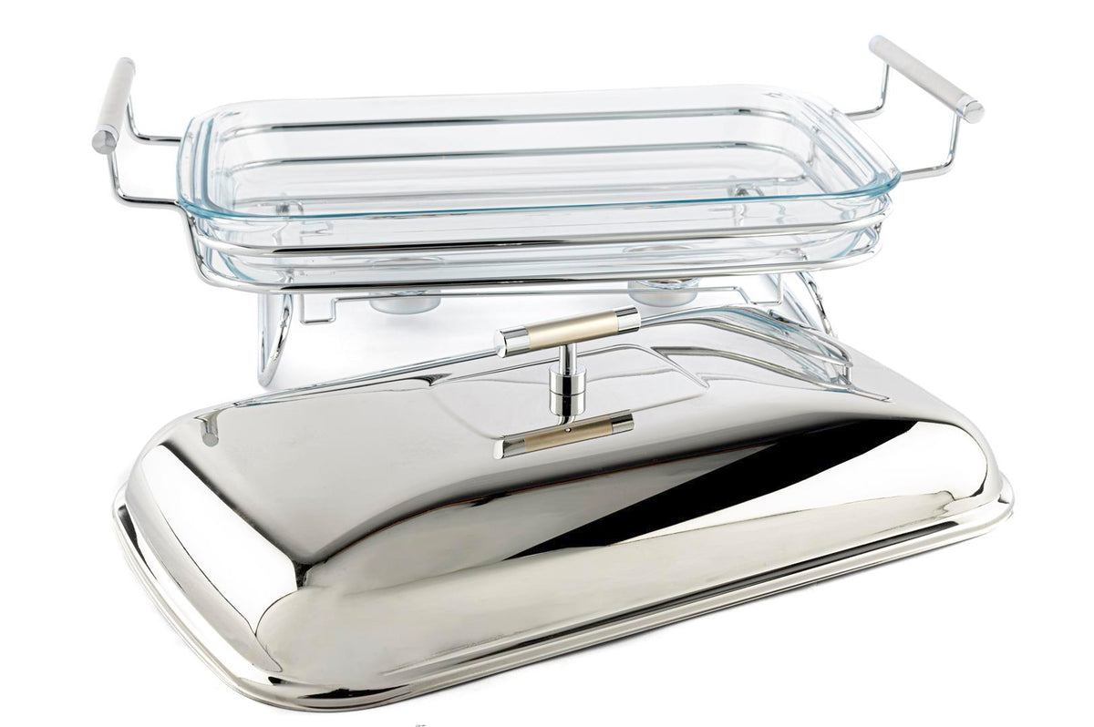 Mikasa Moor Perle Çelik Kapaklı Dik Isıtıcılı Servis 47x25x19cm