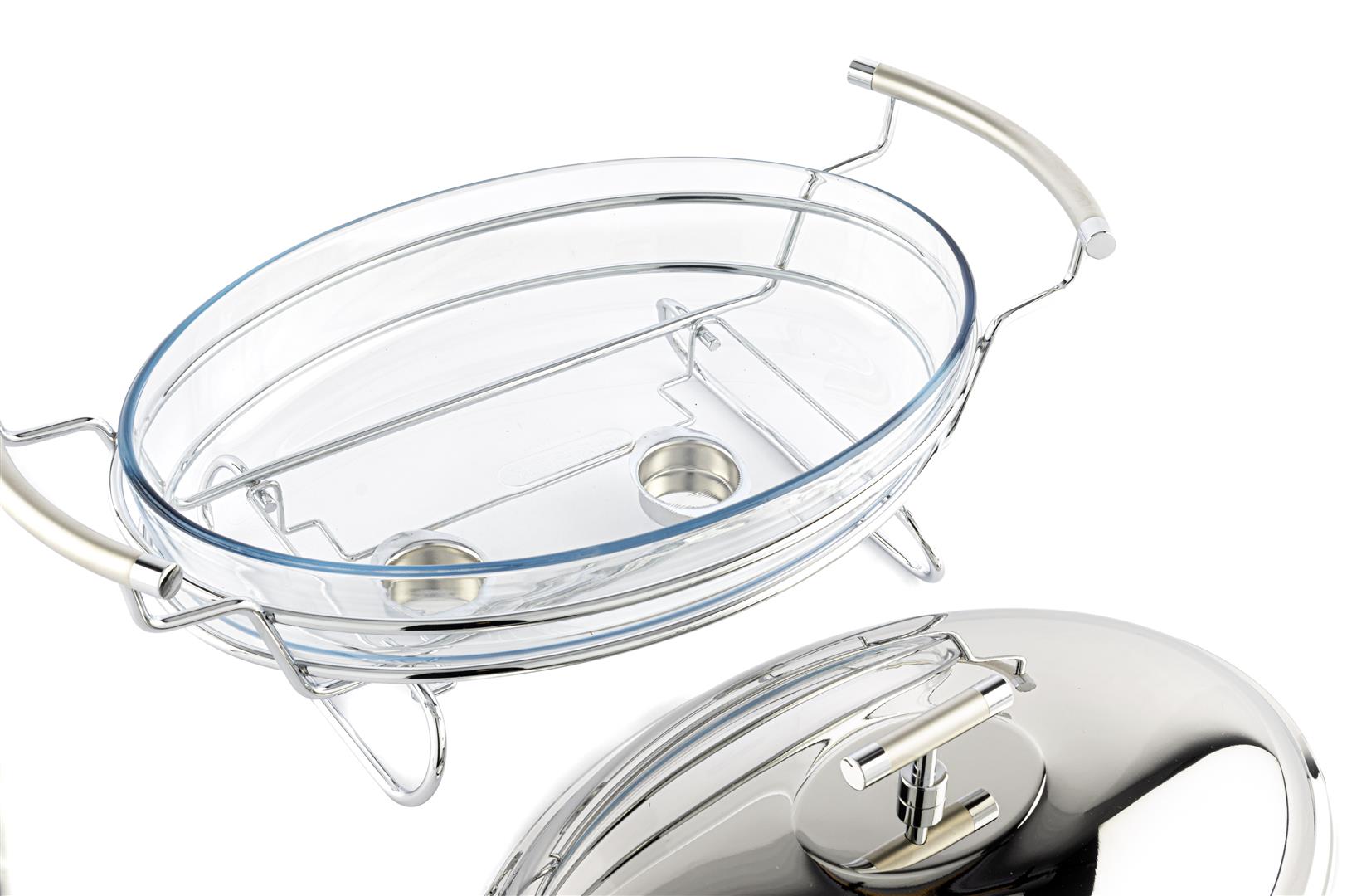 Mikasa Moor Perle Çelik Kapaklı Oval Isıtıcılı Servis 46x25x21cm