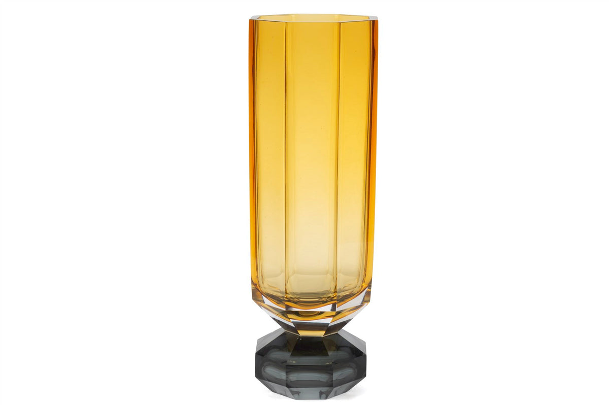 Mikasa Moor Amber Yeşil Kristal Vazo 13x37cm
