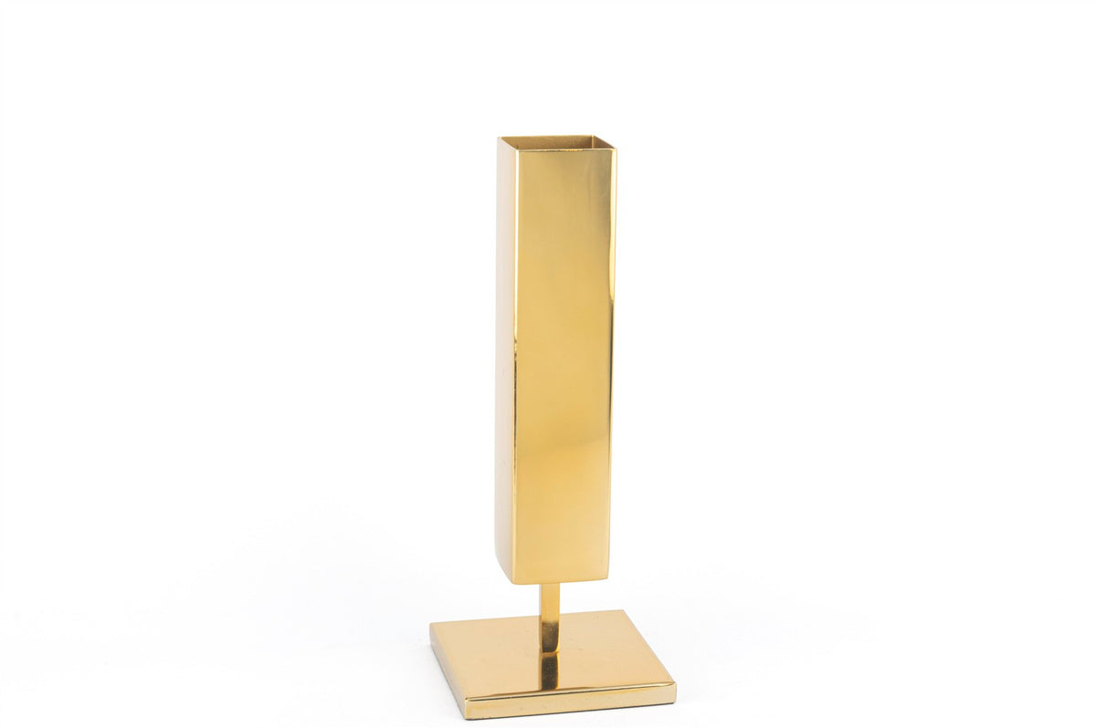Mikasa Moor Gold Köşeli Ayaklı Vazo 11x28cm