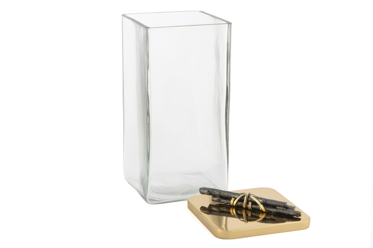 Mikasa Moor Gold Kapaklı Cam Kavanoz 20x11cm