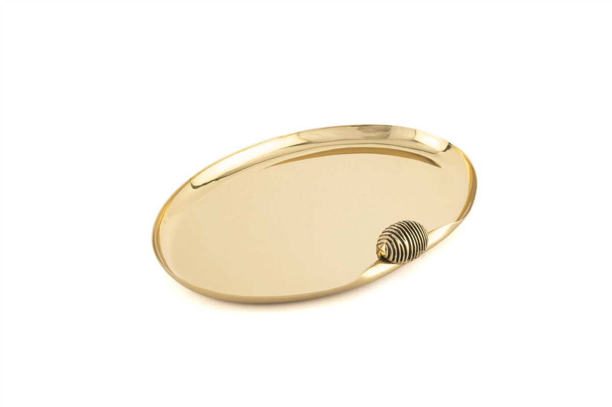 Mikasa Moor Gold Oval Tepsi 28x19x4cm