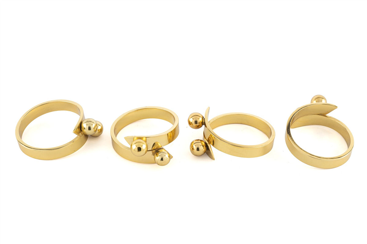 Mikasa Moor Gold Toplu 4lü Peçete Yüzüğü