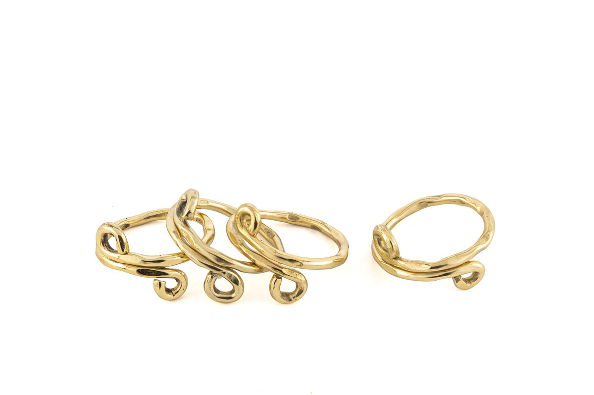 Mikasa Moor Gold Düğüm 4lü Peçete Yüzüğü