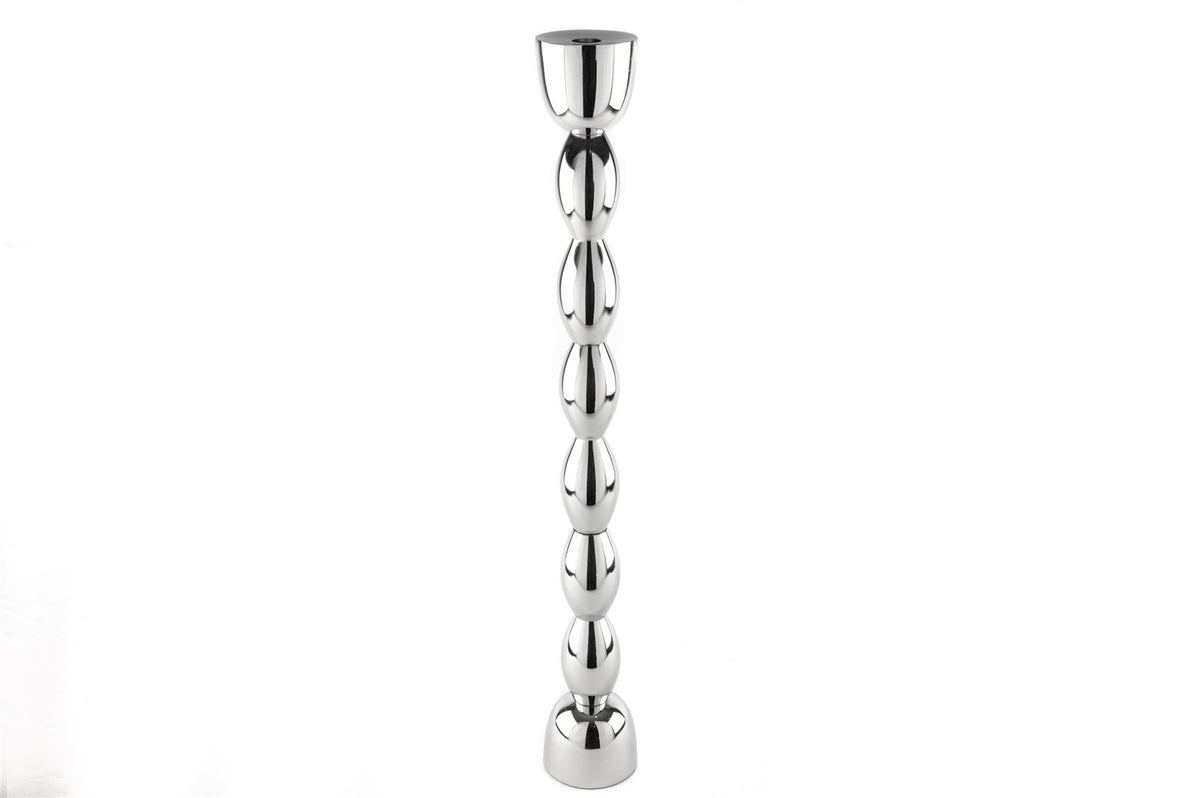 Mikasa Moor Silver Boğumlu Metal Mumluk 9x66cm