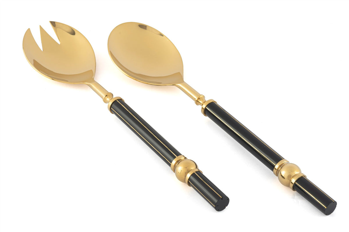 Mikasa Moor Gold Siyah Salata Servis Seti