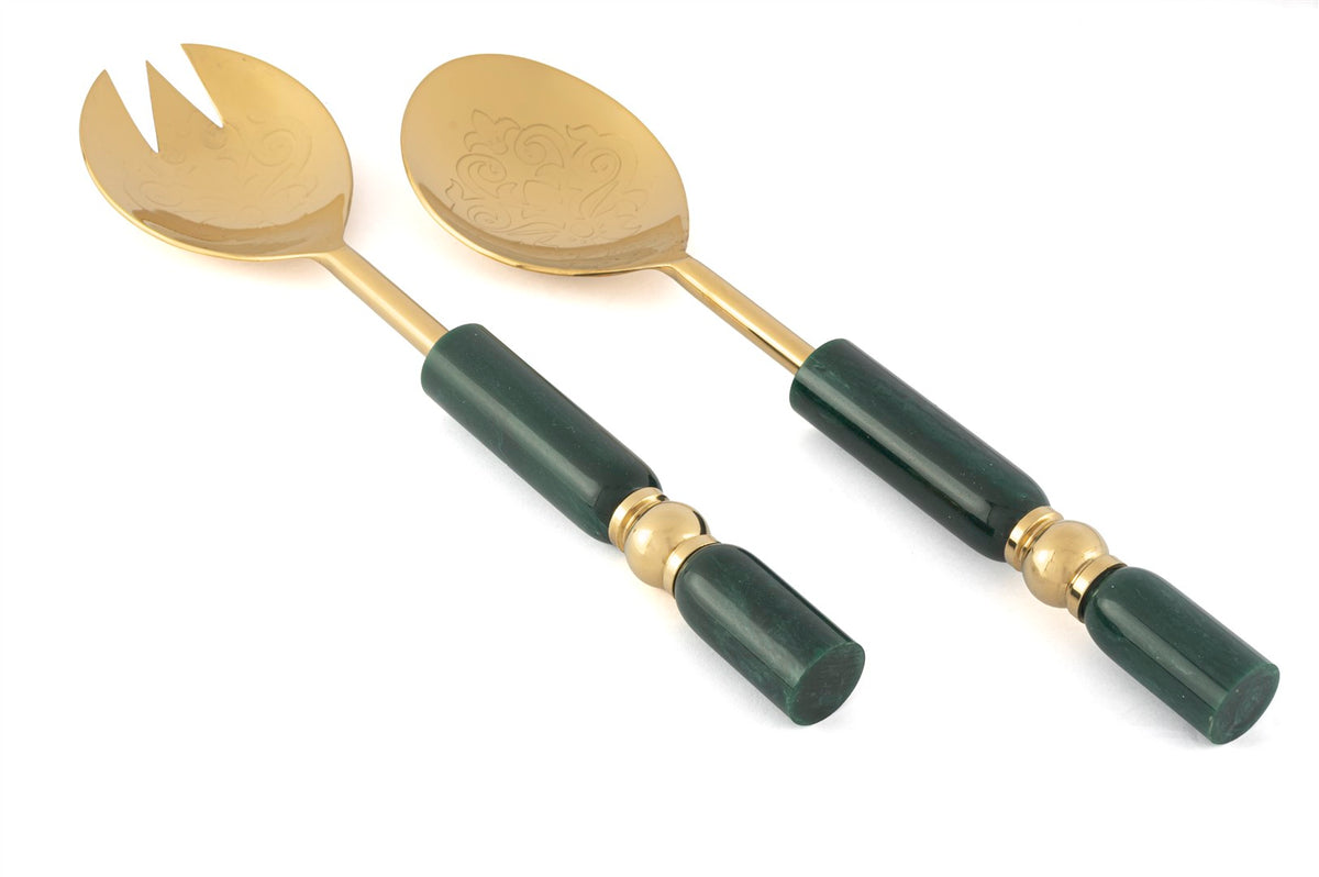 Mikasa Moor Gold Yeşil Desenli Salata Servis Seti