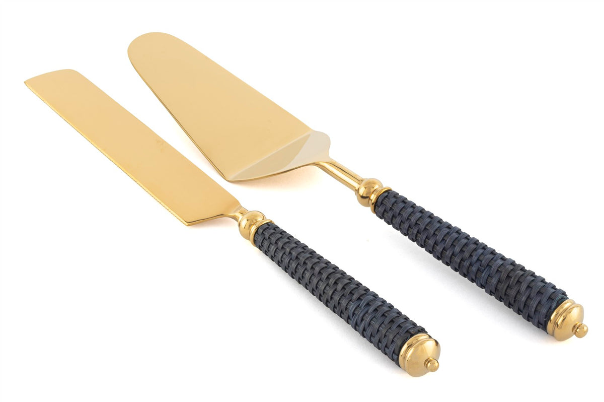 Mikasa Moor Gold Lacivert Hasır Kek Servis set