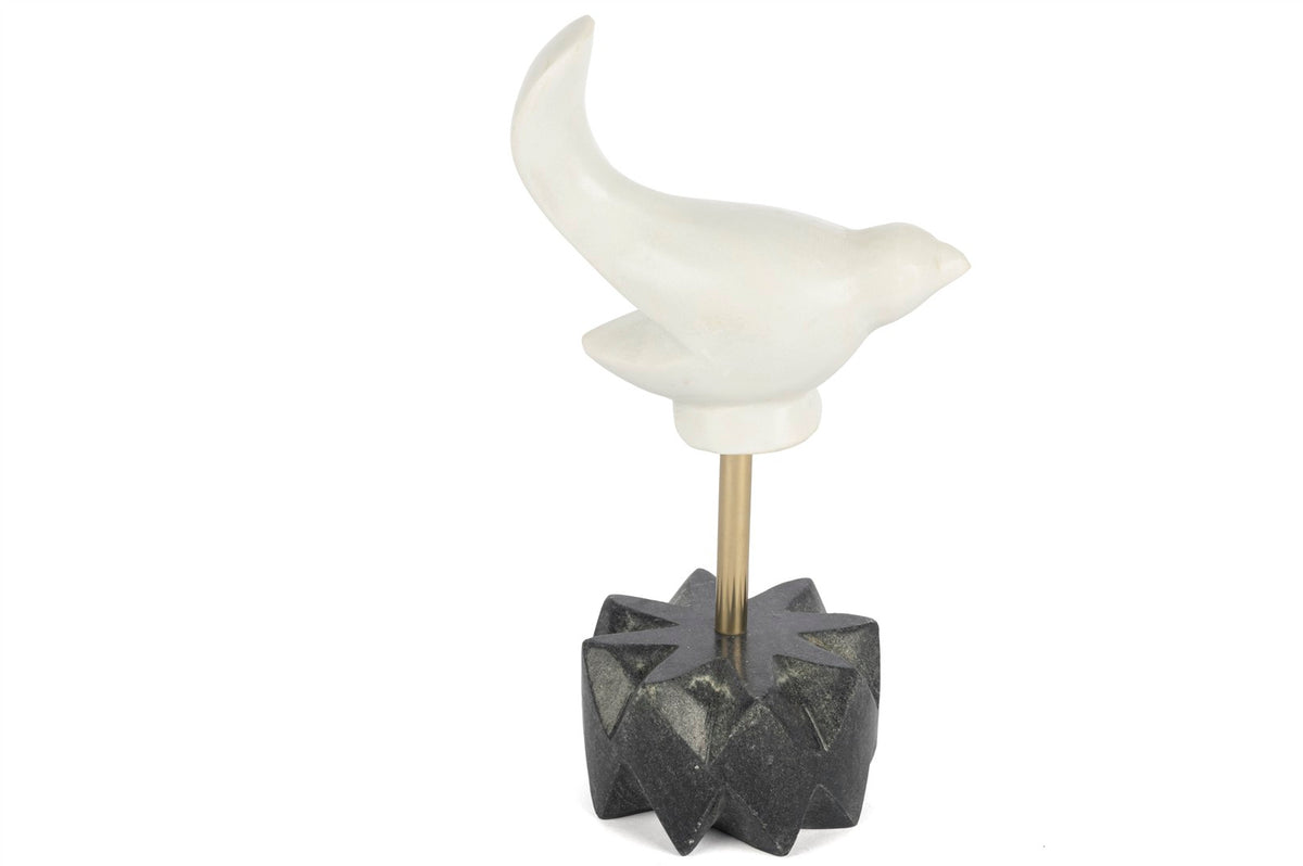 Mikasa Moor Mermer Metal Çubuk Kuş Obje 13x24cm