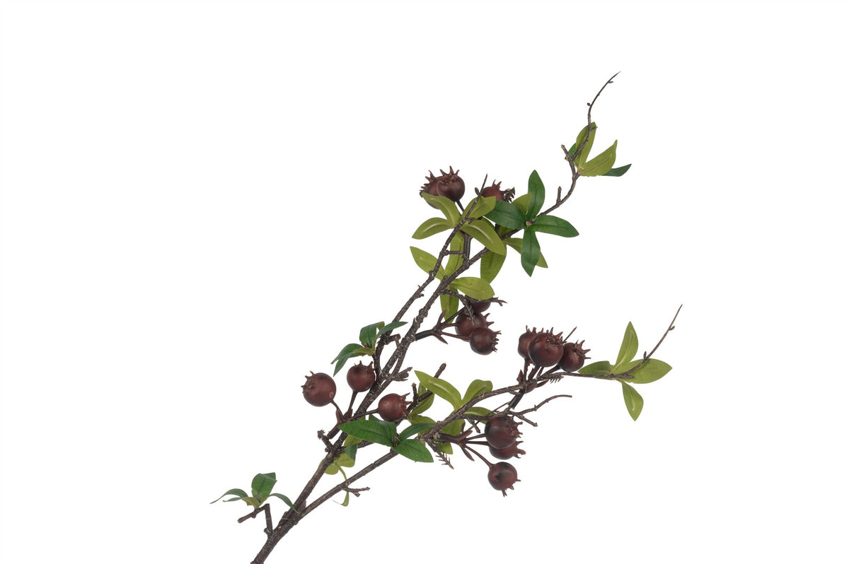Mikasa Moor Bordo Yapraklı Yapay Nar Dalı 75cm