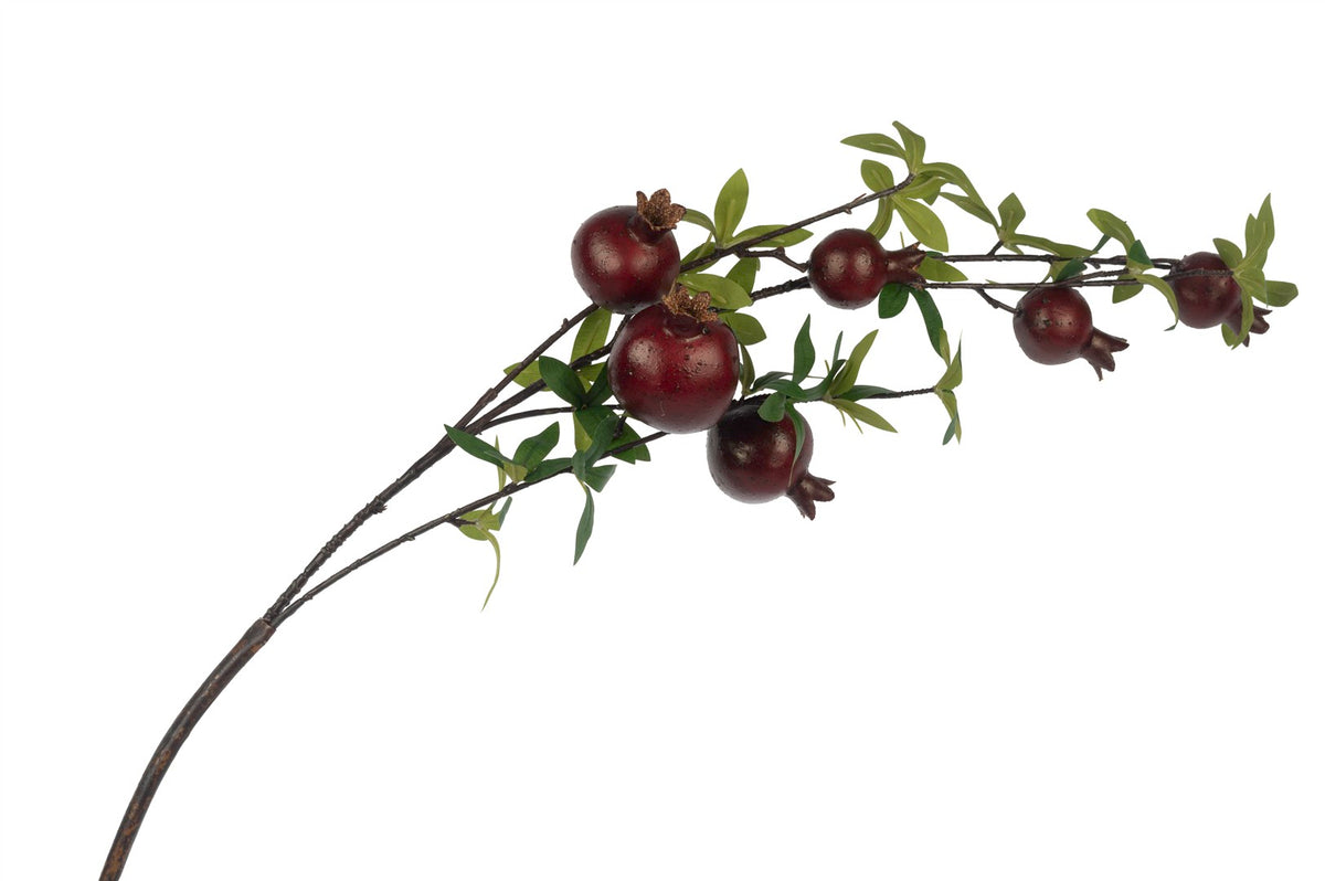 Mikasa Moor Bordo Yapraklı Yapay Nar Dalı 96cm