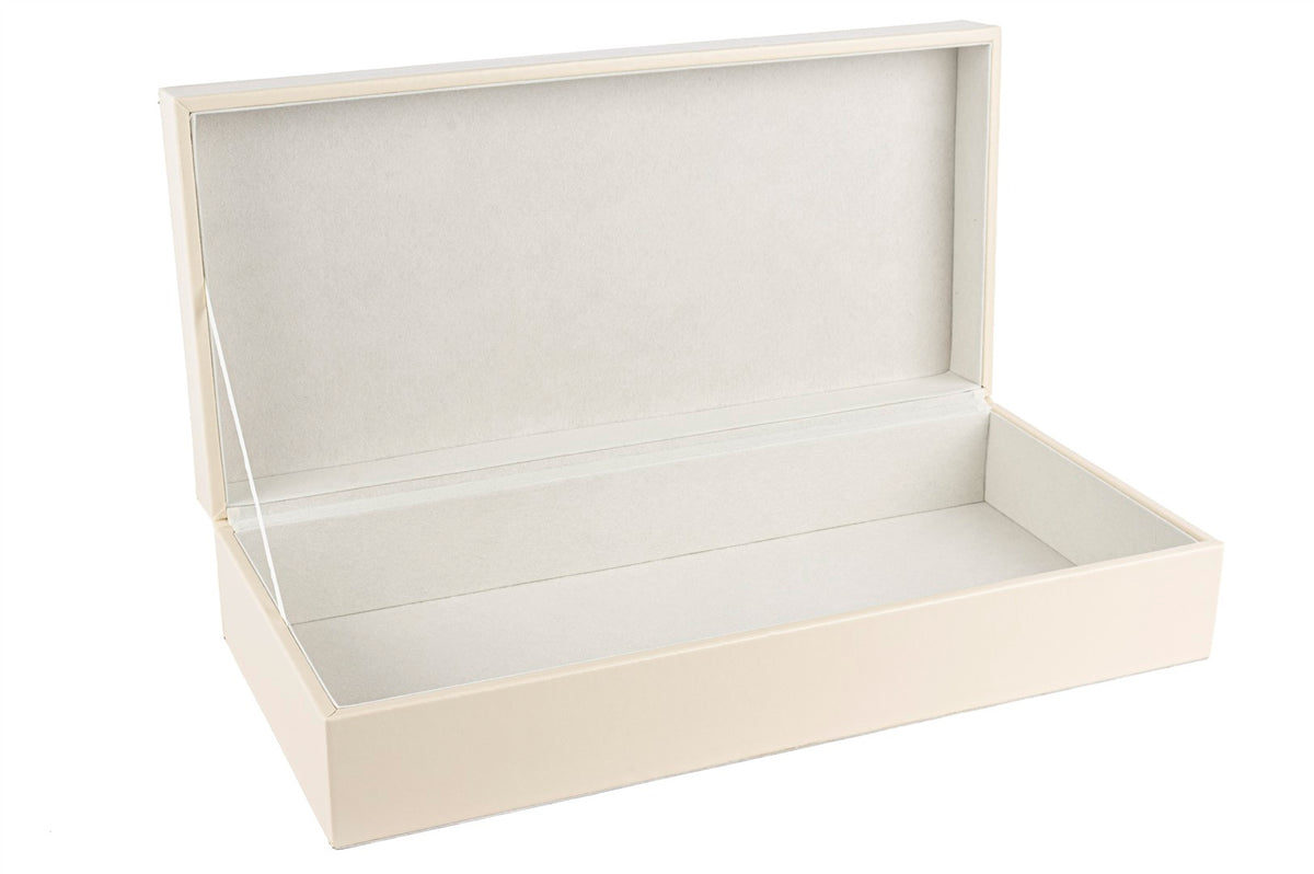 Mikasa Moor Krem Deri Gold Fiyonklu Kutu 26x17x9cm