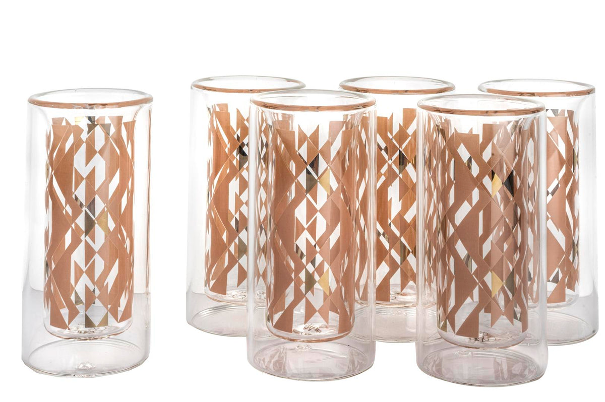 Mikasa Moor Gold Desenli 6lı Cam Likör Bardağı 70ml