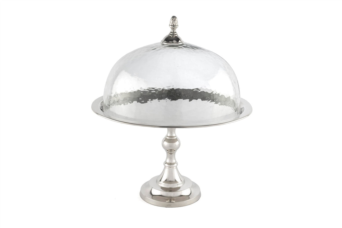 Mikasa Moor Gümüş Oval Ayaklı Kek Standı 25x30x35cm
