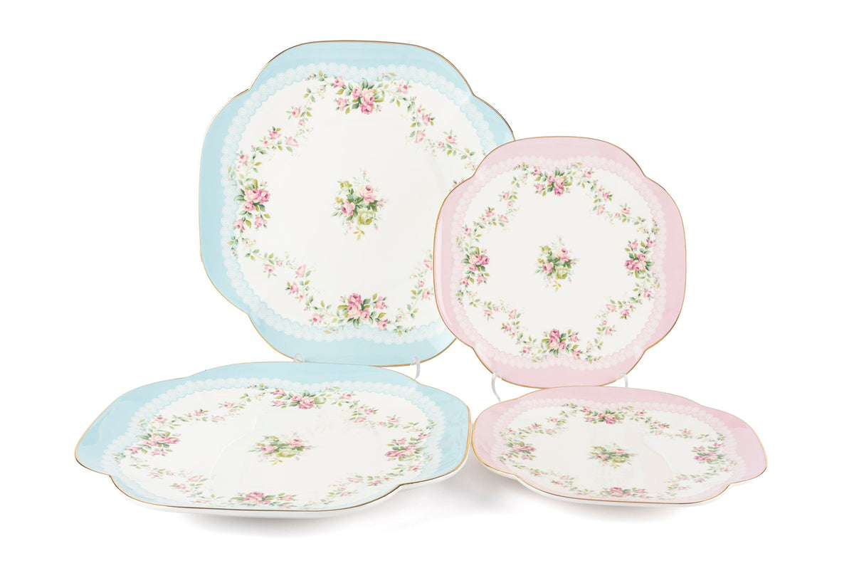 Mikasa Moor Rose Charm 4 Parça 2li Pasta 19cm ve Servis Tabağı 25cm Seti