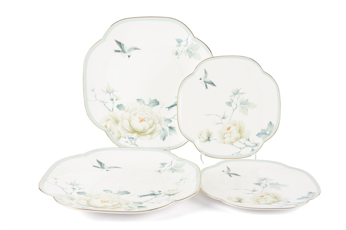 Mikasa Moor Vol De Fleurs 4 Parça 2li Pasta 19cm ve Servis Tabağı 25cm Seti
