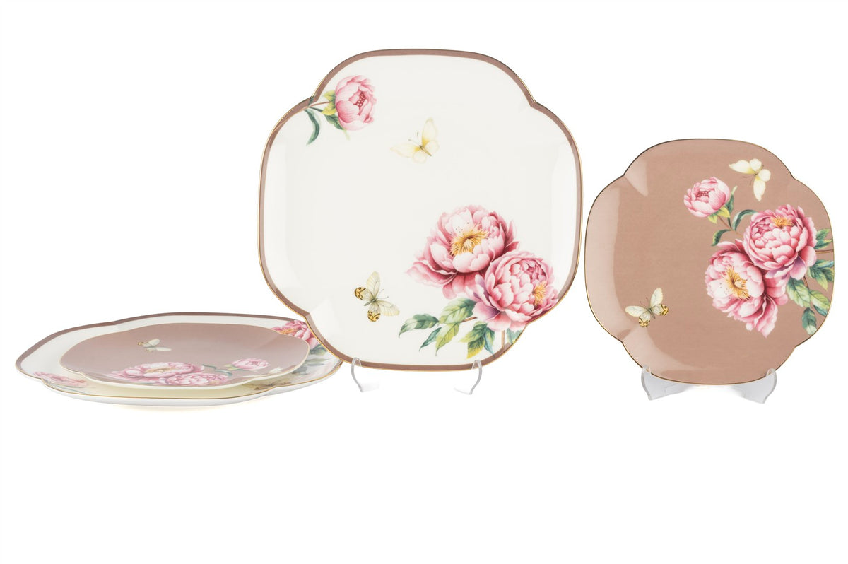 Mikasa Moor Redrose 2 Servis 25cm+2 Tatlı 19cm Tabağı Seti