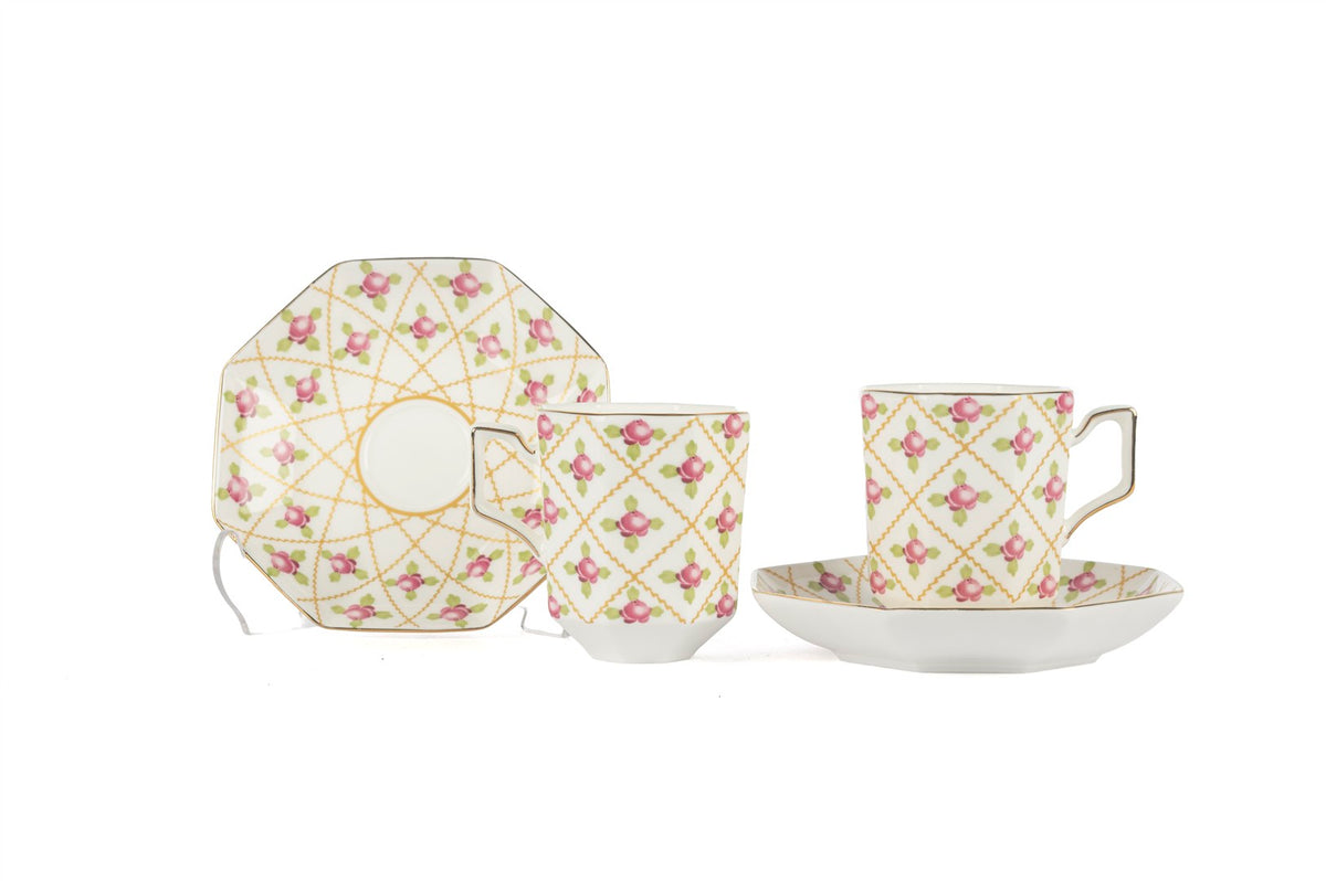 Mikasa Moor Rose Lattice 2li Kahve Fincan Seti 100cc