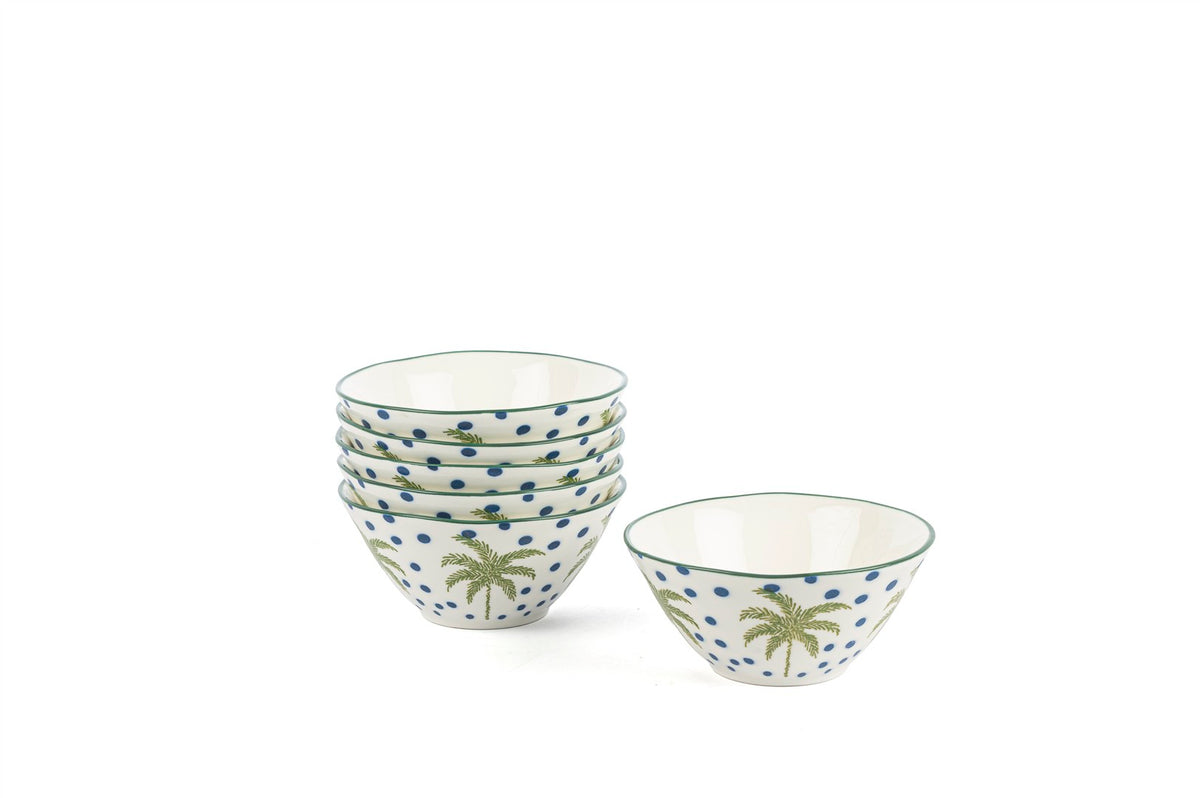 Mikasa Moor Palmiye Yeşil Mavi 6lı Kase Set12cm
