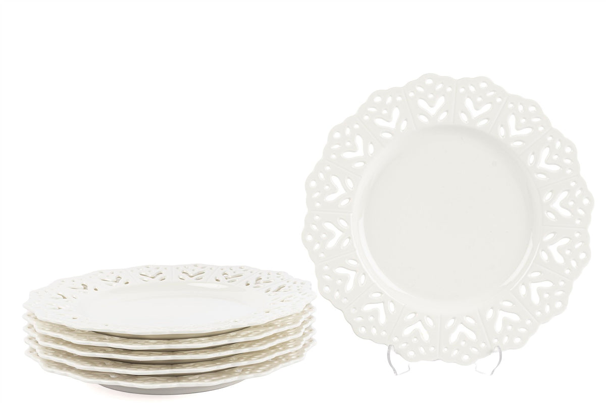 Mikasa Moor Beyaz 6lı Servis Tabağı 25cm