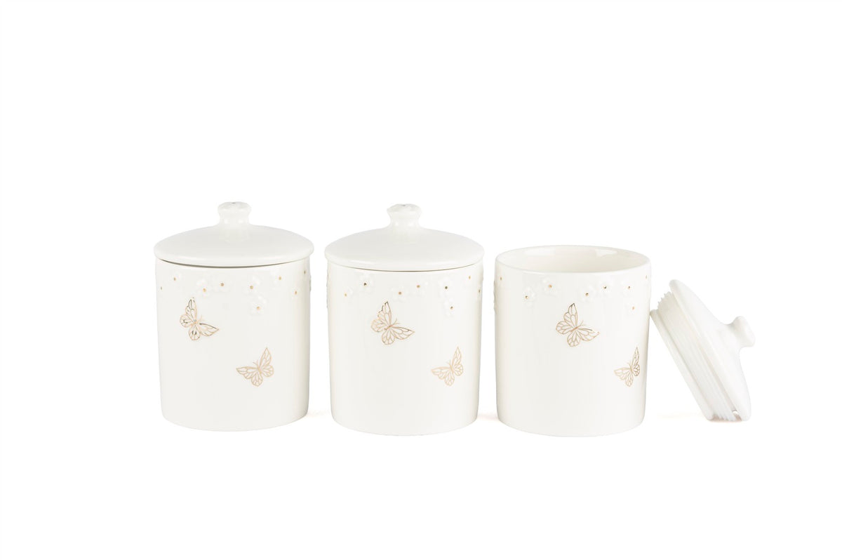 Mikasa Moor Papiliora Beyaz 3lü Baharatlık 11x8cm 250ml
