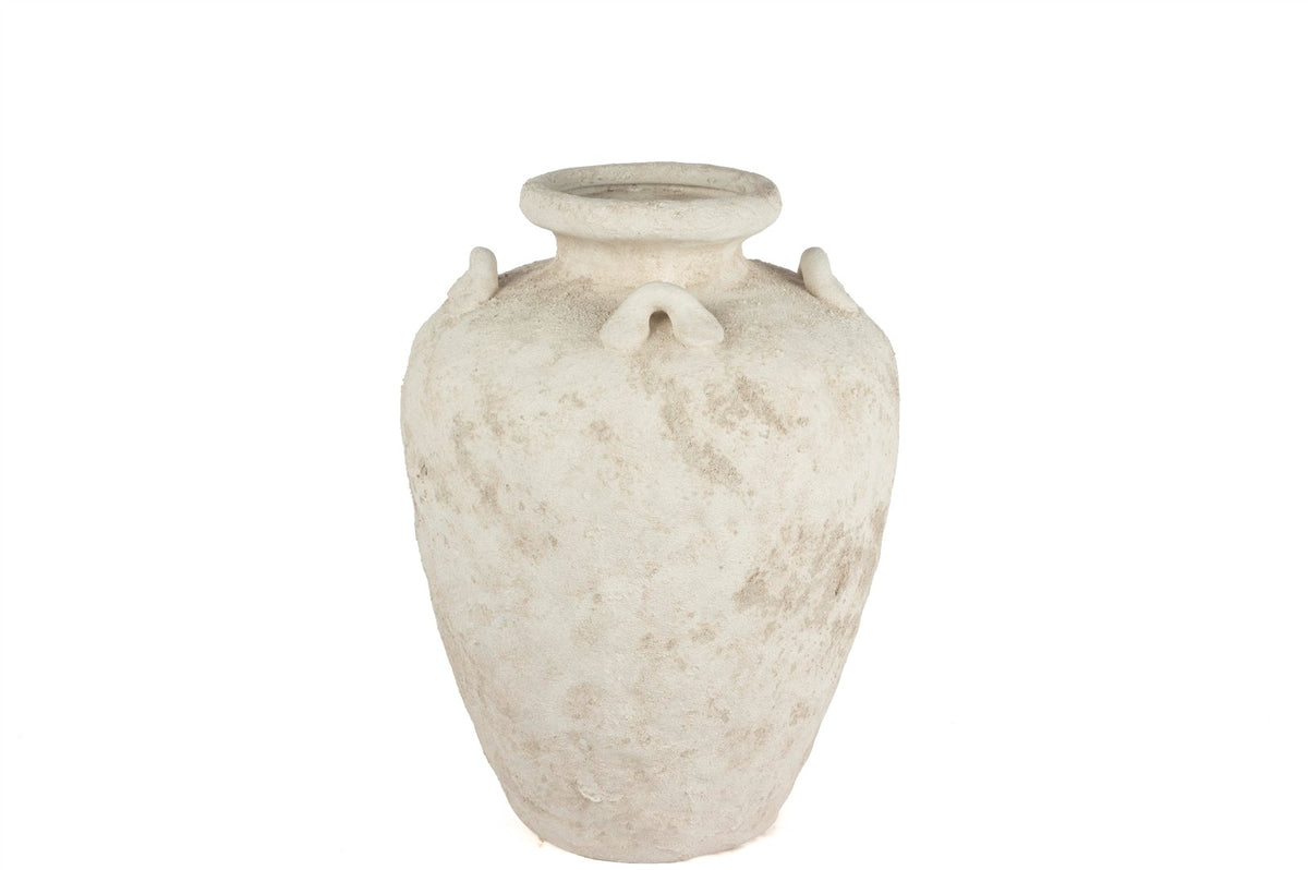 Mikasa Moor Krem Beton Kabartmalı Küp 34x43cm