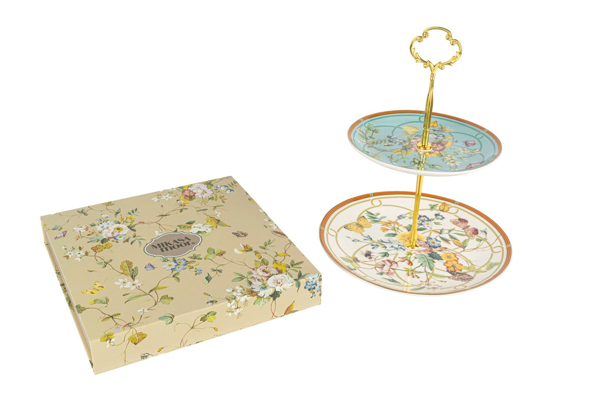 Mikasa Moor Gardenia Luxe 2 katlı Servis Standı 20x16x27cm