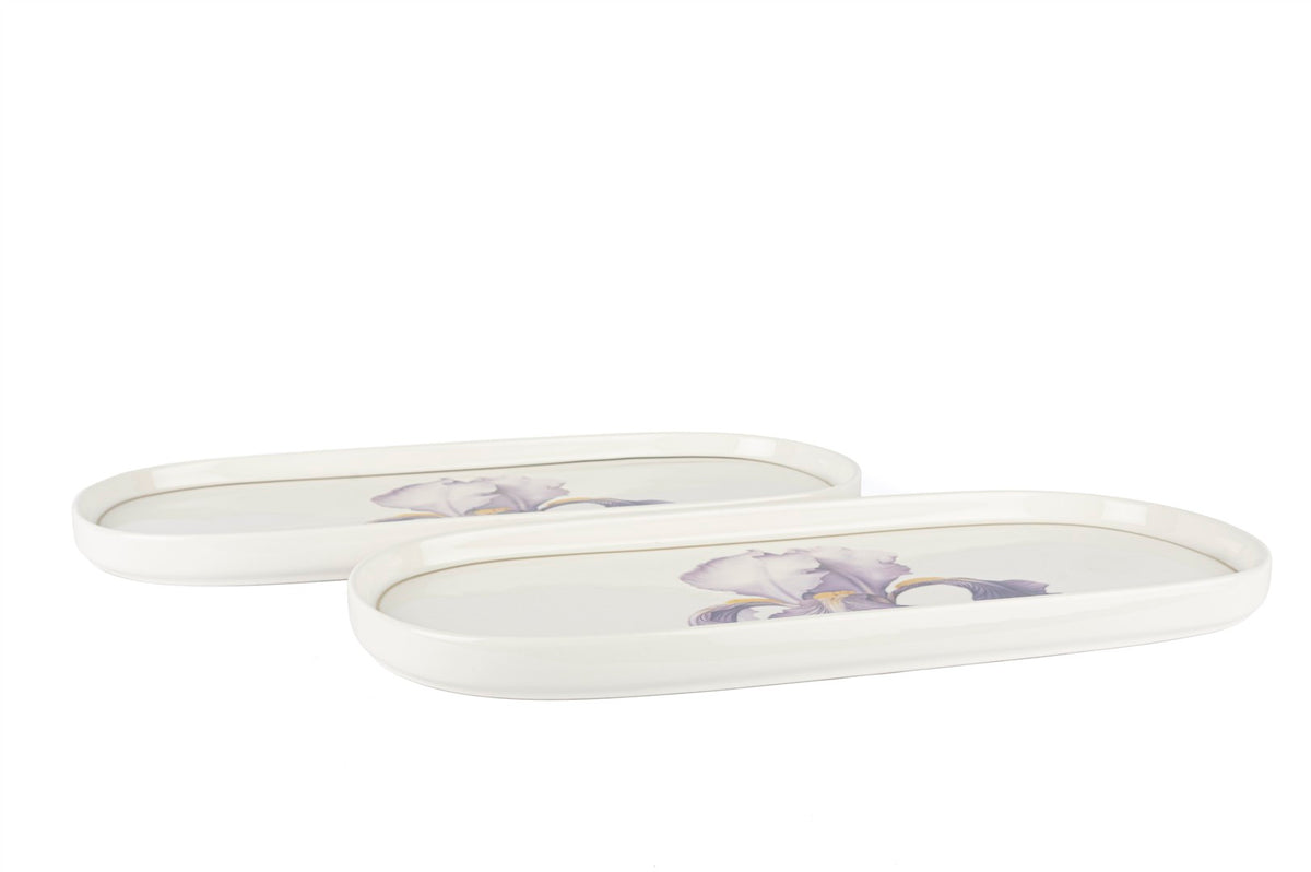 Mikasa Moor Art Of Botanica Lila 2li Oval Tabak 35x15cm