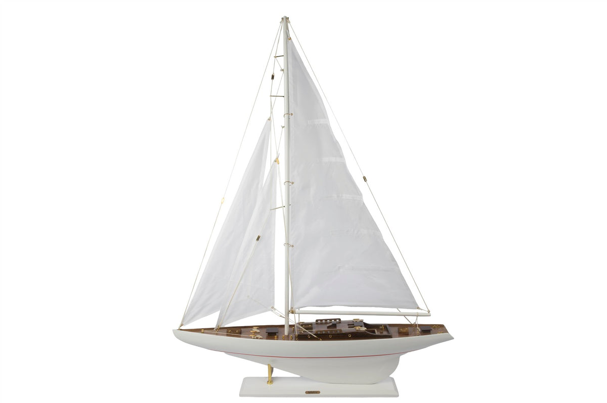 Mikasa Moor Beyaz Ahşap Yelkenli Dekoratif Obje 76x14x98cm