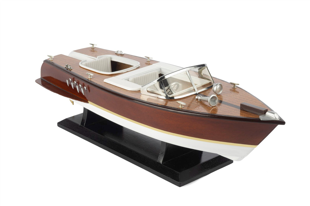Mikasa Moor Beyaz Ahşap Tekne Dekoratif Obje 50x16cm