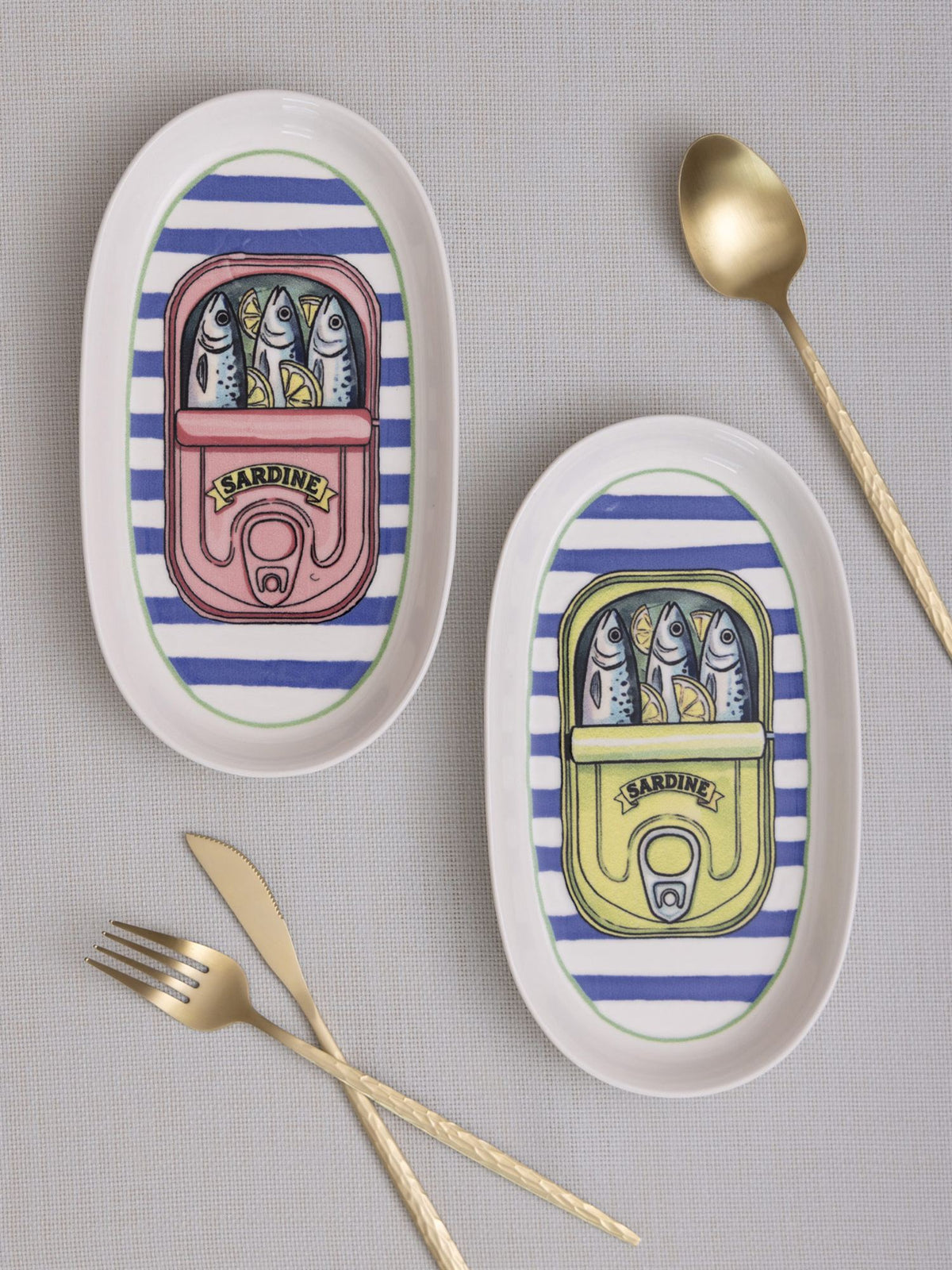 The Mia Palma Oval Servis Tabağı 2'li Set 23 cm