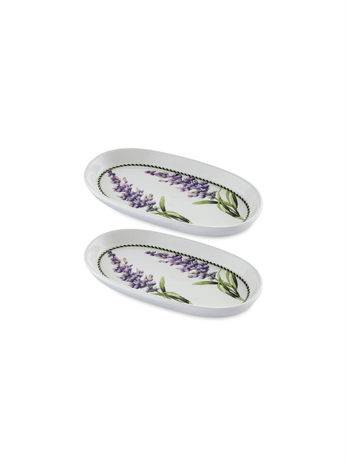 The Mia Provence Lavanta Oval Servis Tabağı 2'li Set 17 cm