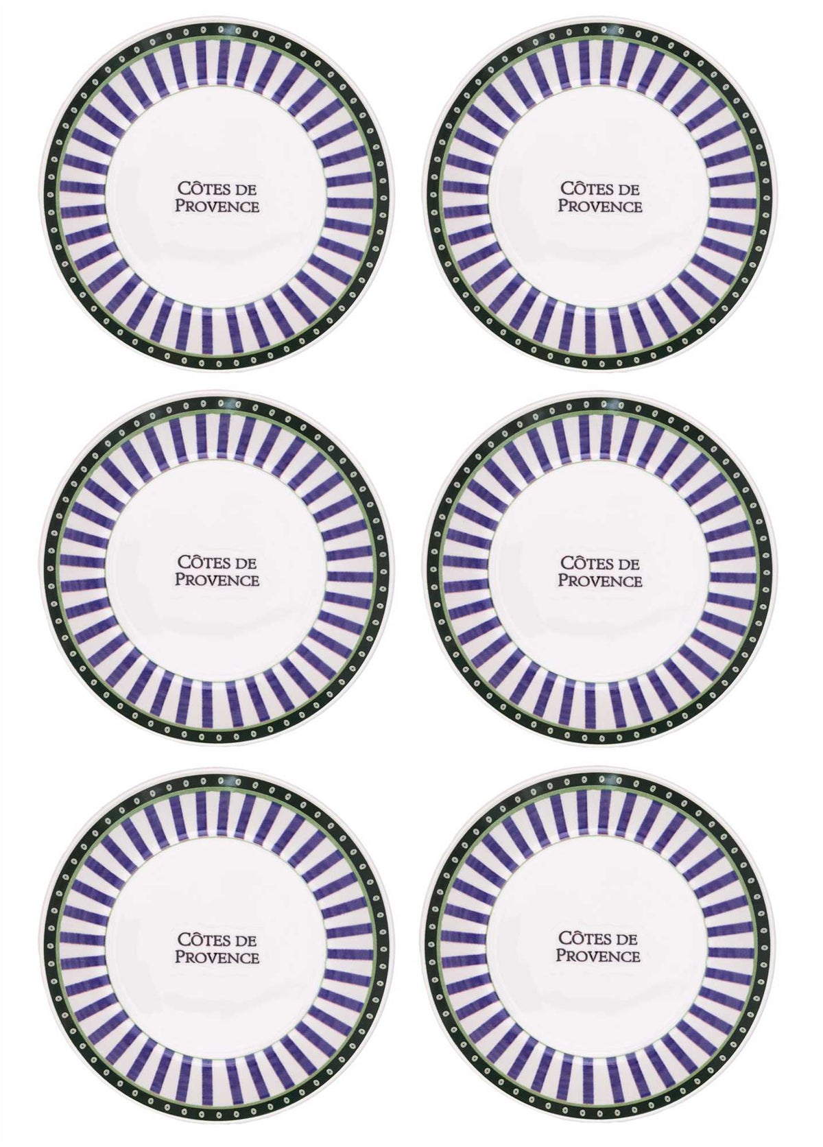 The Mia Provence Yemek Tabağı 6'lı Set 20 cm