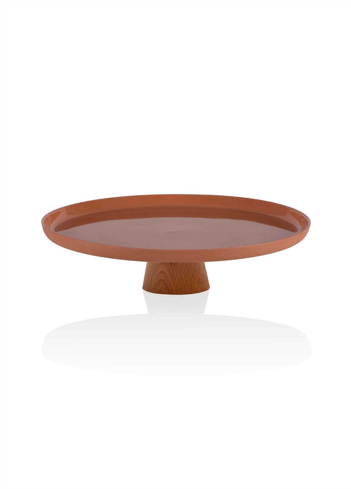 The Mia Limoges Ahşap Ayaklı Tabak Terracota 27 cm