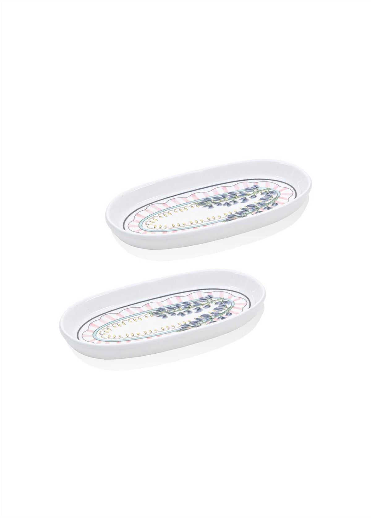 The Mia Spring Oval Servis Tabağı 2'li Set 17 cm