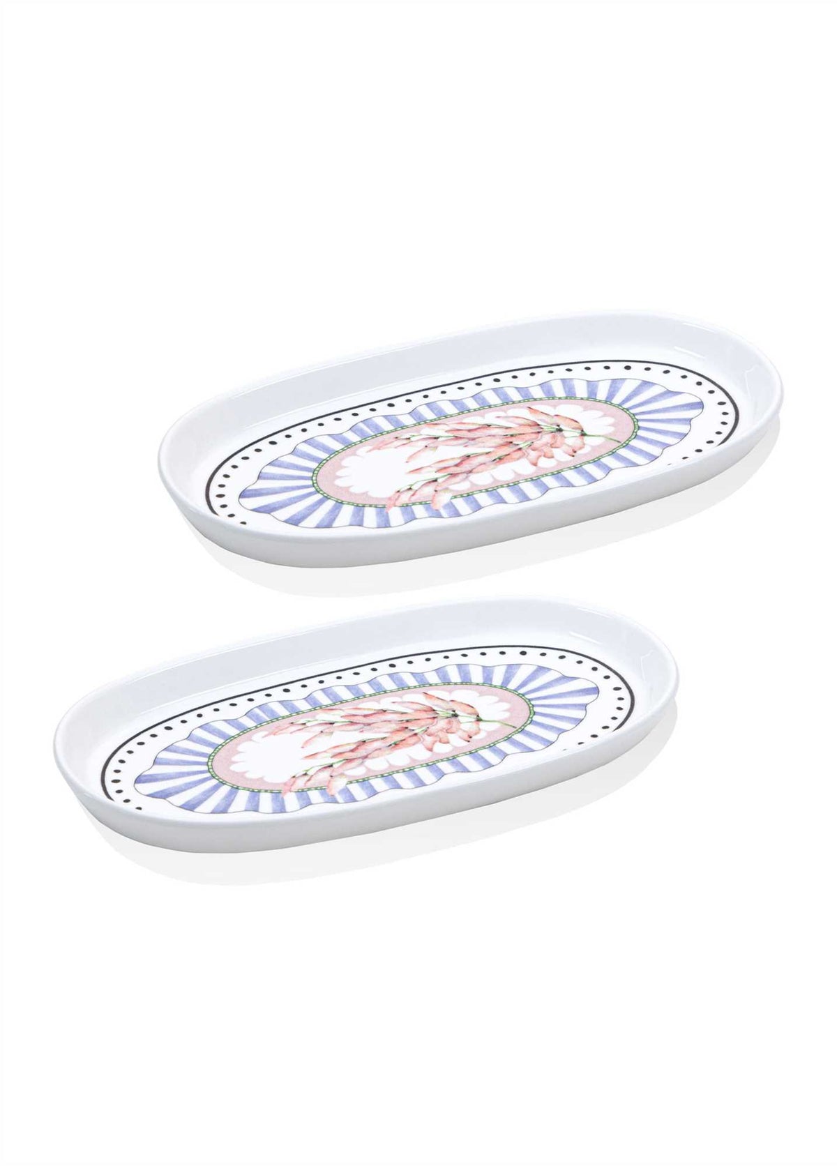 The Mia Spring Oval Servis Tabağı 2'li Set 29 cm