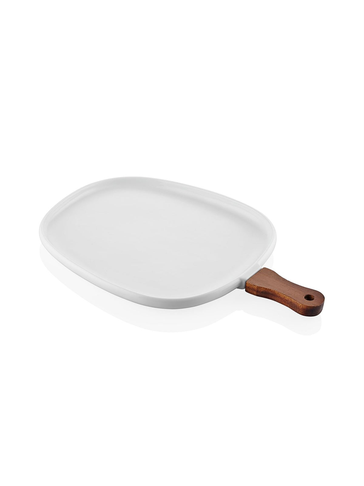 The Mia Woody Porselen Servis Tabağı 38x25 cm (Paket: 2 Adet)