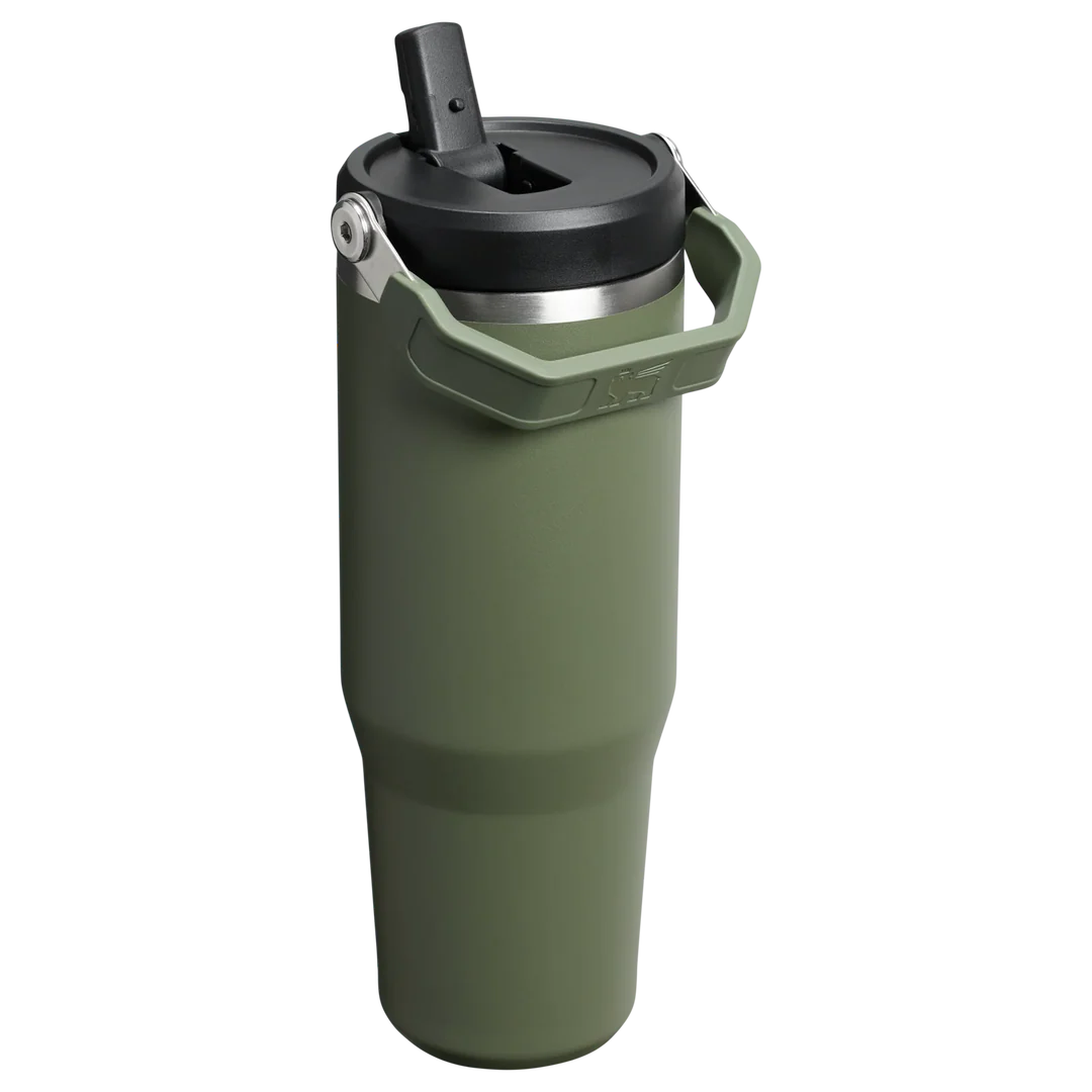 Stanley The IceFlow Flip Straw Pipetli Termos Bardak 0,89 LT Haki