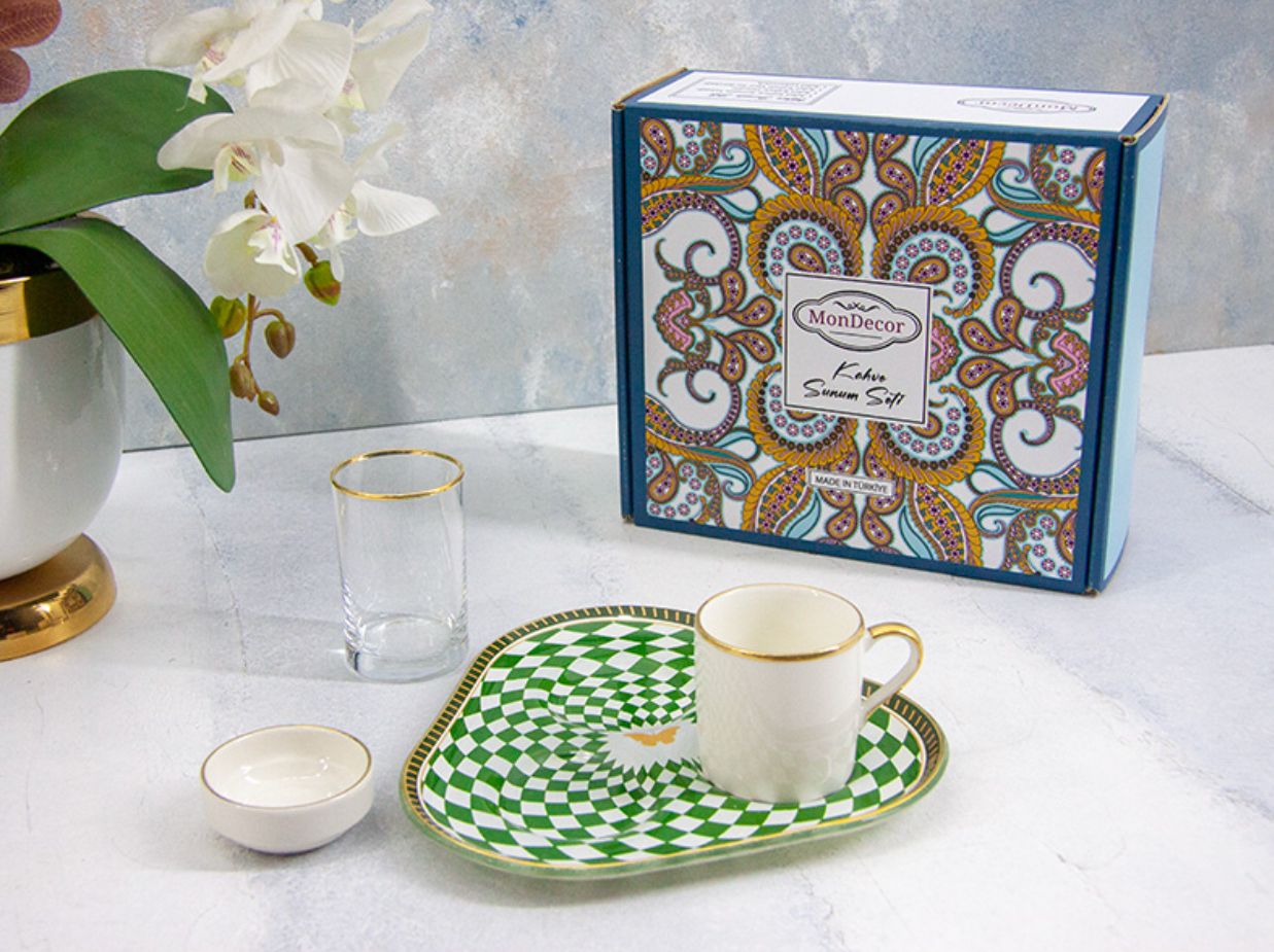 Mondecor Arles 4 Parça Tek Kişilik Kahve Sunum Seti