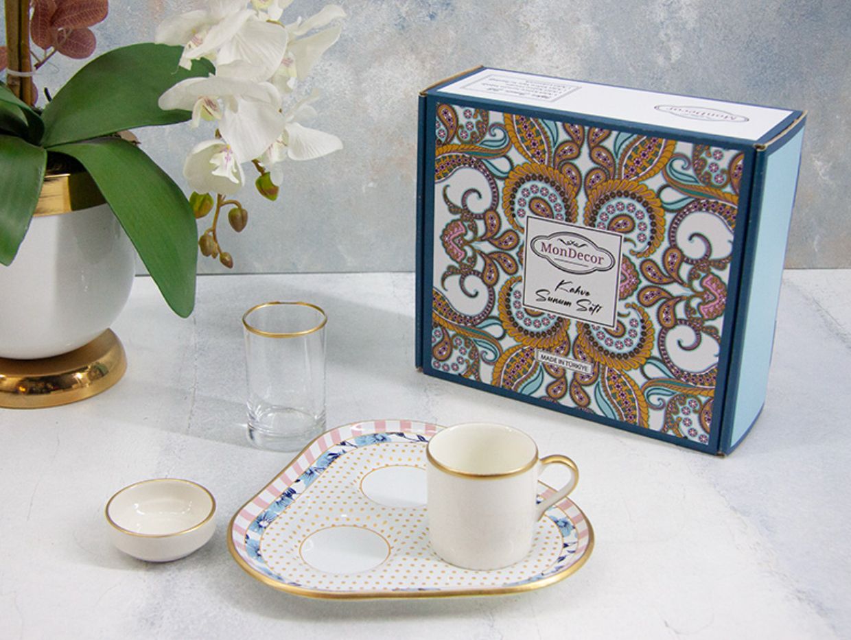 Mendocor Melody 4 Parça Tek Kişilik Kahve Sunum Seti