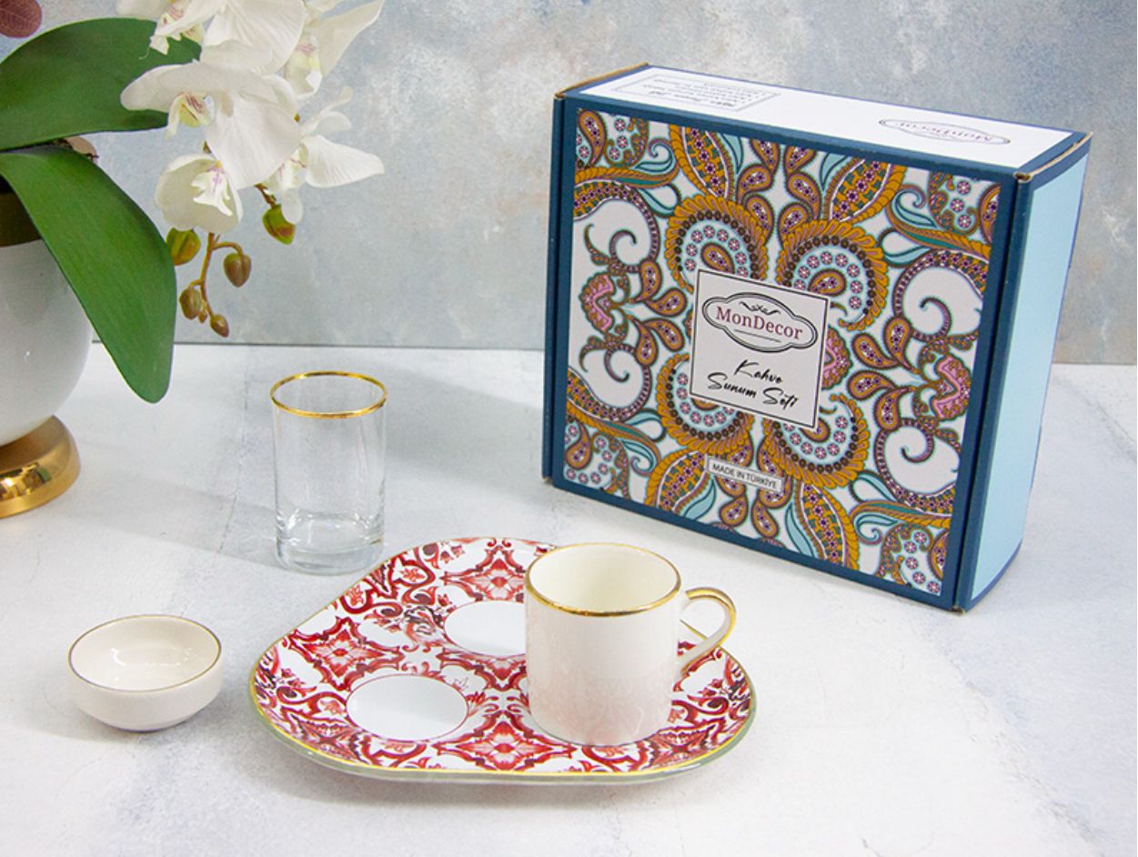 Mondecor Vales 4 Parça Tek Kişiik Kahve Sunum Seti