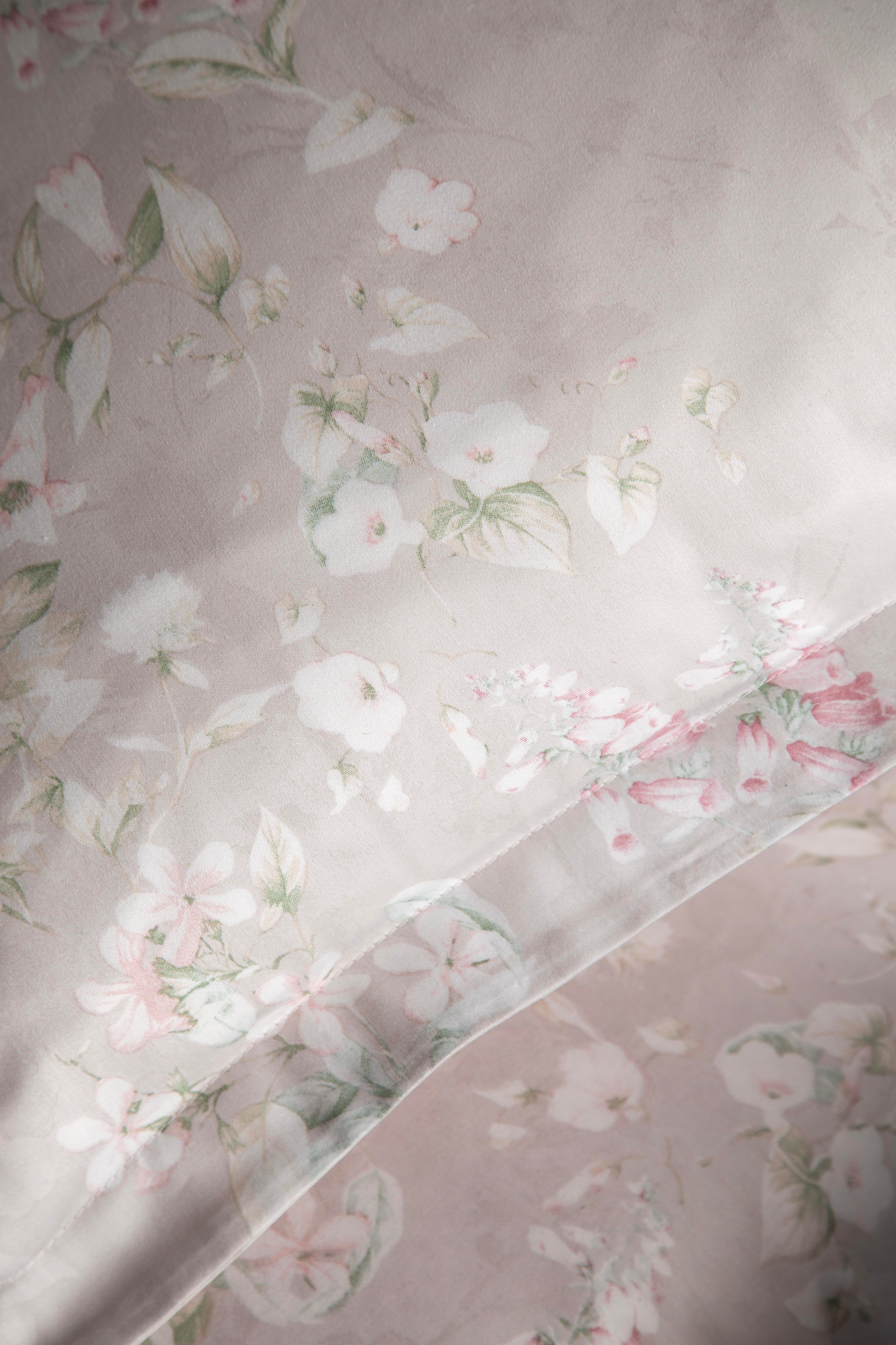 Apricitas Home Franny Beige Çift Kişilik Elegance Baskılı Saten Nevresim Takımı