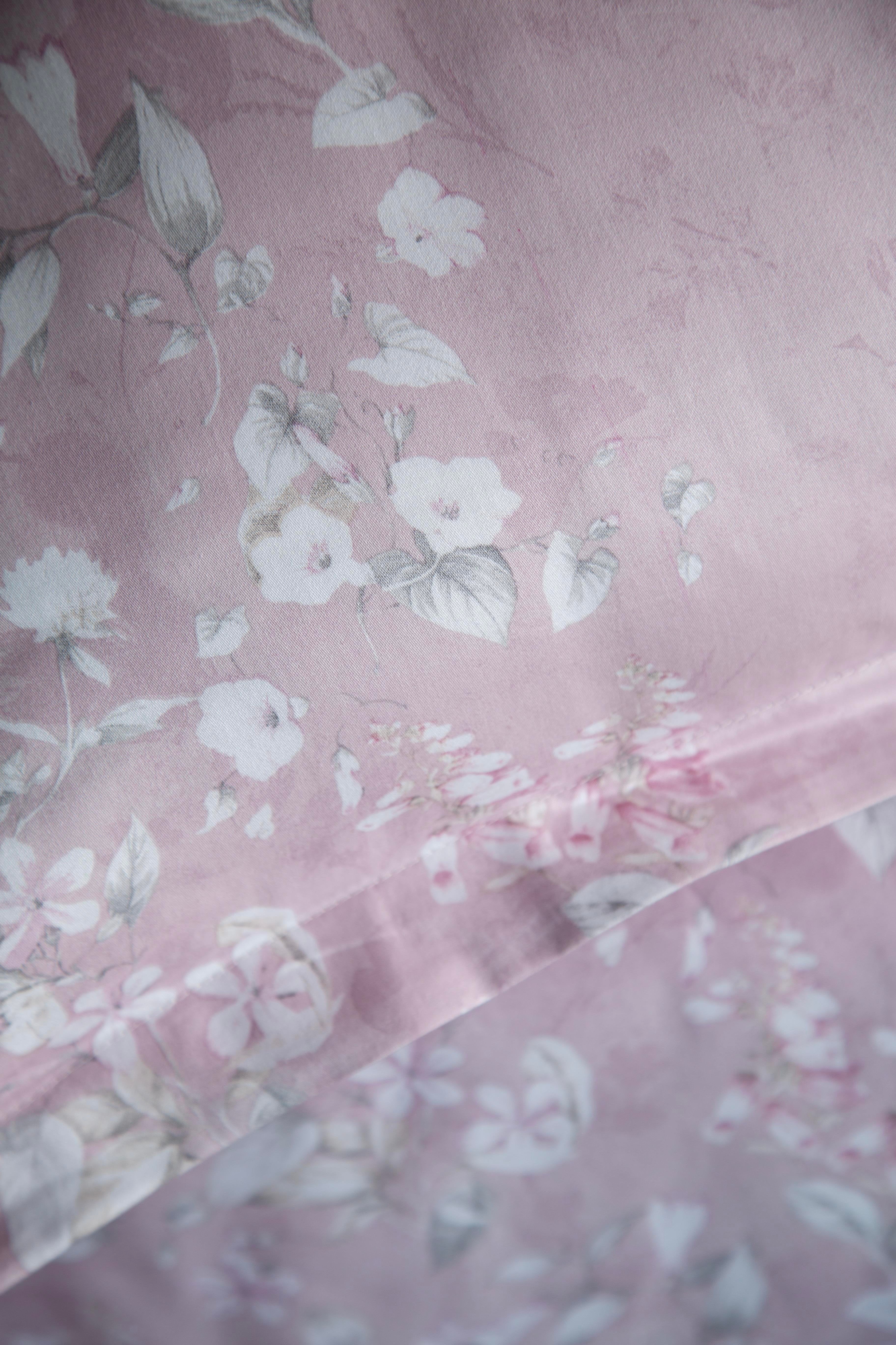 Apricitas Home Franny Rose Çift Kişilik Elegance Baskılı Saten Nevresim Takımı