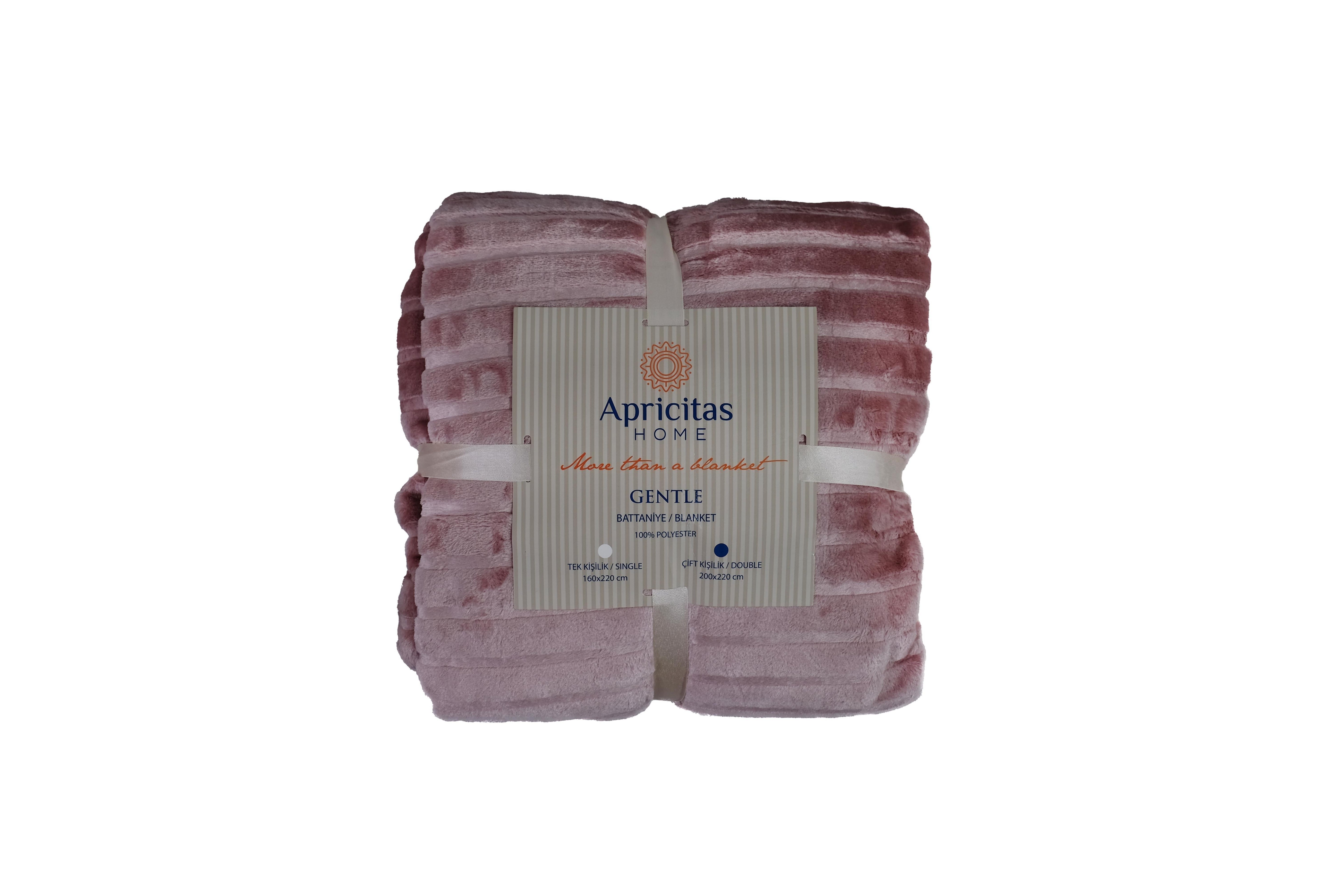 Apricitas Home Gentle Blush Battaniye – 200x220 cm, Yumuşak & Sıcak Tutucu