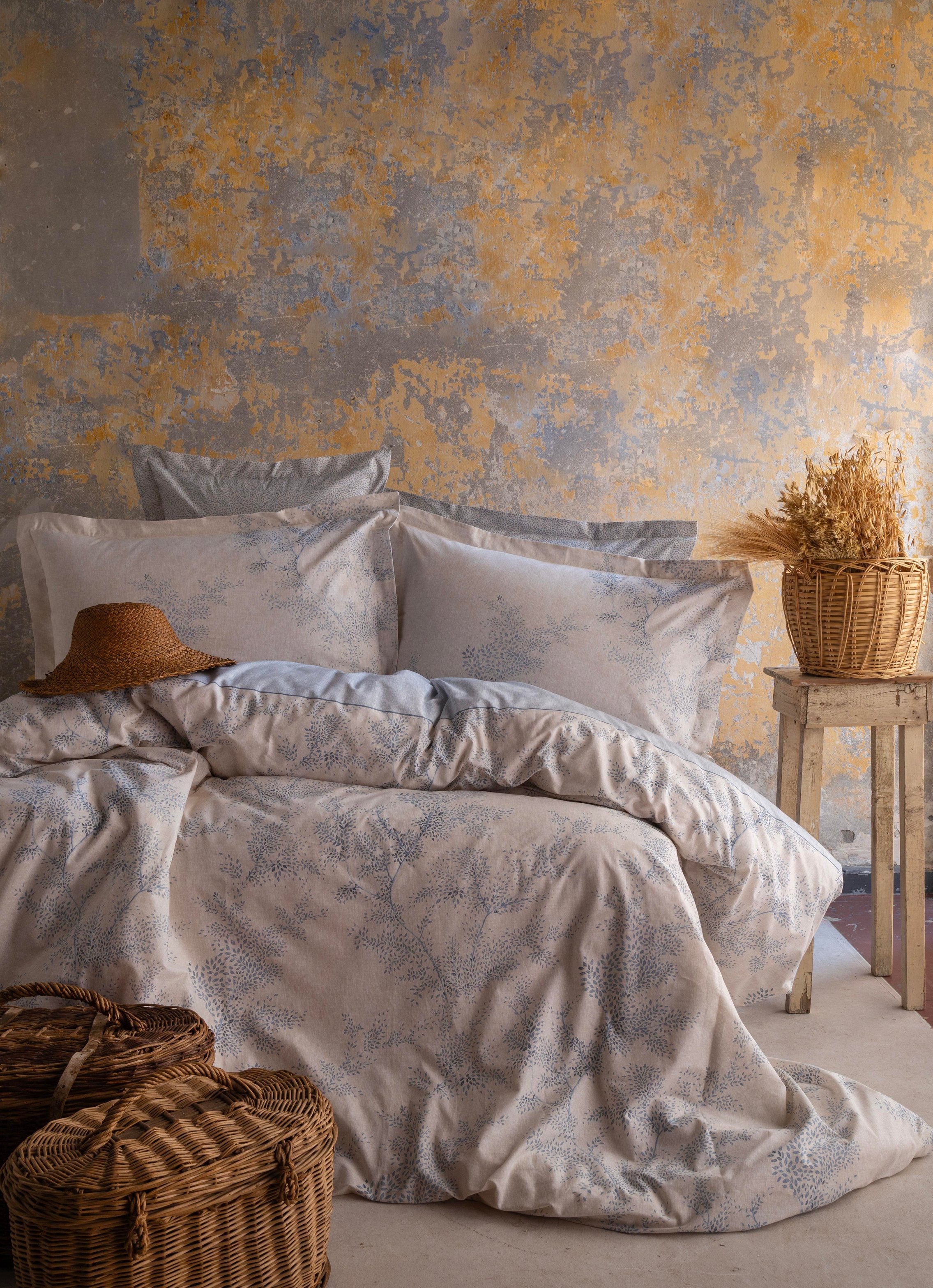 Apricitas Home Mila Mavi Çift Kişilik Nevresim Takımı