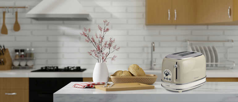 Ariete Vintage Ekmek Kızartma Makinesi 2 Dilim Bej 0155/13