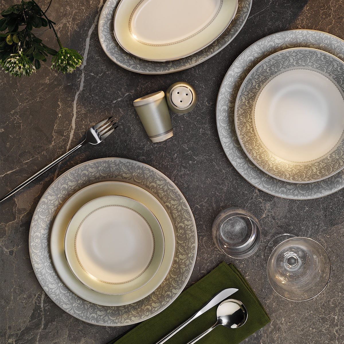 Aryıldız Adagi 60 Parça 12 Kişilik Yemek Takımı