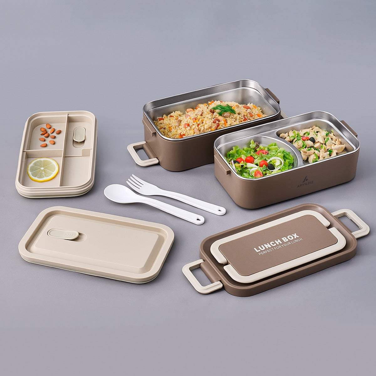 Aryıldız Bento Lunch Box Haki 2000 ml